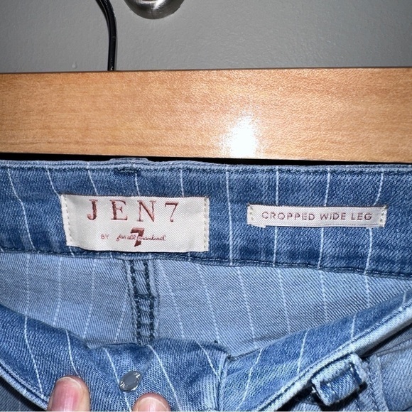 7 for all mankind Jen 7 striped cropped wide leg pants - Picture 2 of 6